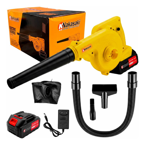 Soprador De Folhas Aspirador Elétrico Com 2 Baterias 48vprem