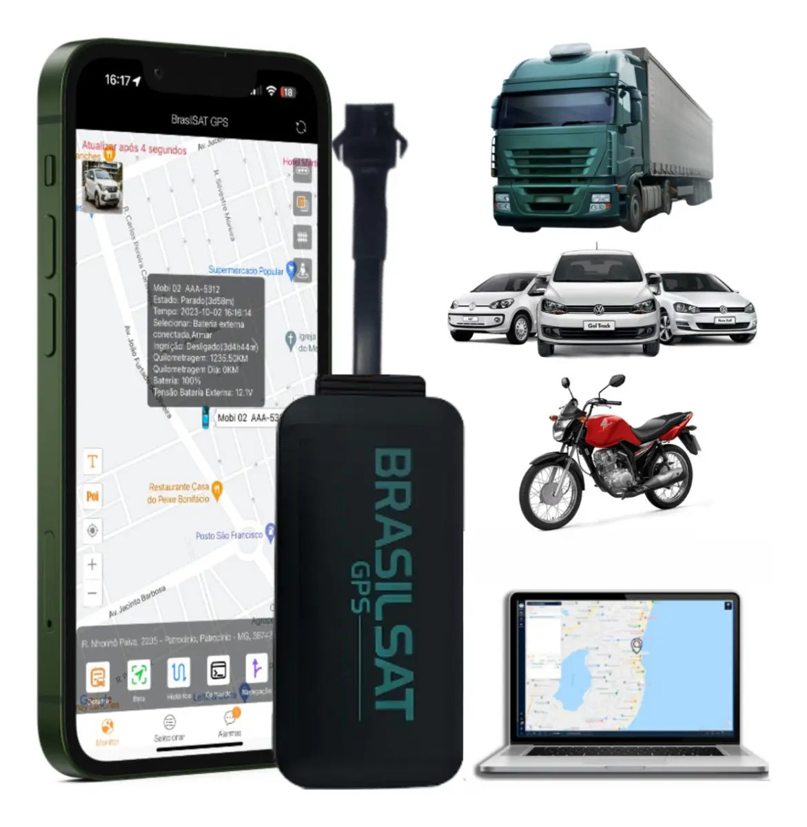 Rastreador GPS Veicular 4G com App em Tempo Real | Ideal para Frotas, Carro, Moto, Caminhão e Veículos Elétricos