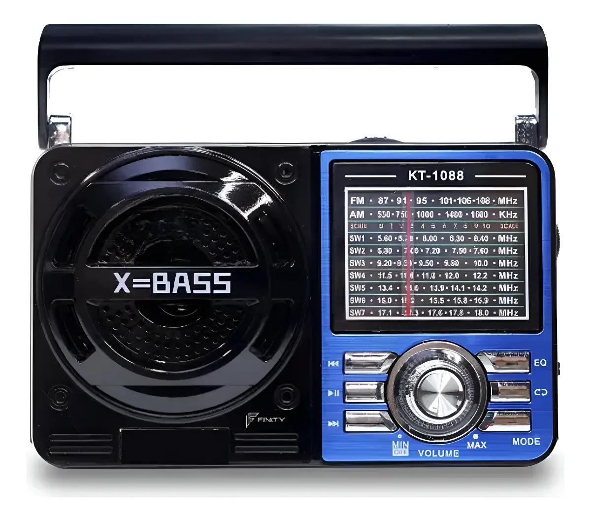 Rádio Am Fm Retrô Antigo Bluetooth Recarregável Bivolt Azul