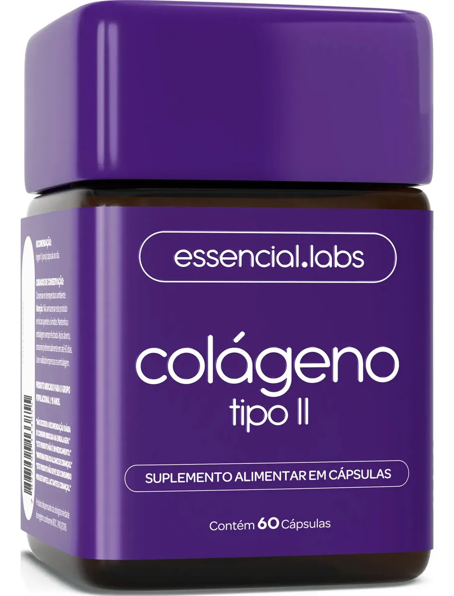 COLÁGENO TIPO 2 com 45mg - Fórmula Exclusiva para a Articulação com Máxima Concentração e Biodisponibilidade - 60 Cápsulas