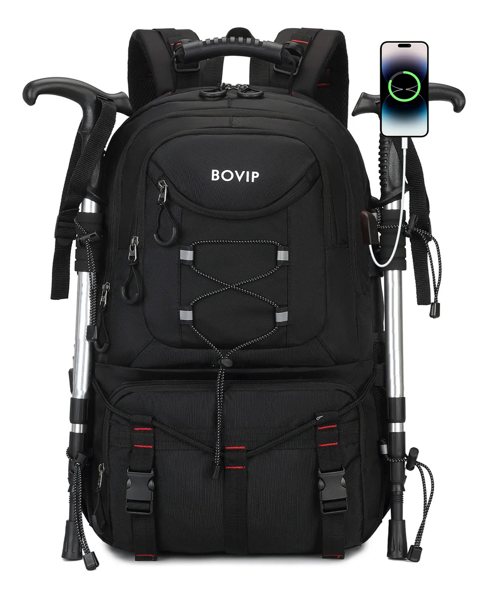 Mochila Trekking 40l Usb Impermeável Trilha Camp Viagem