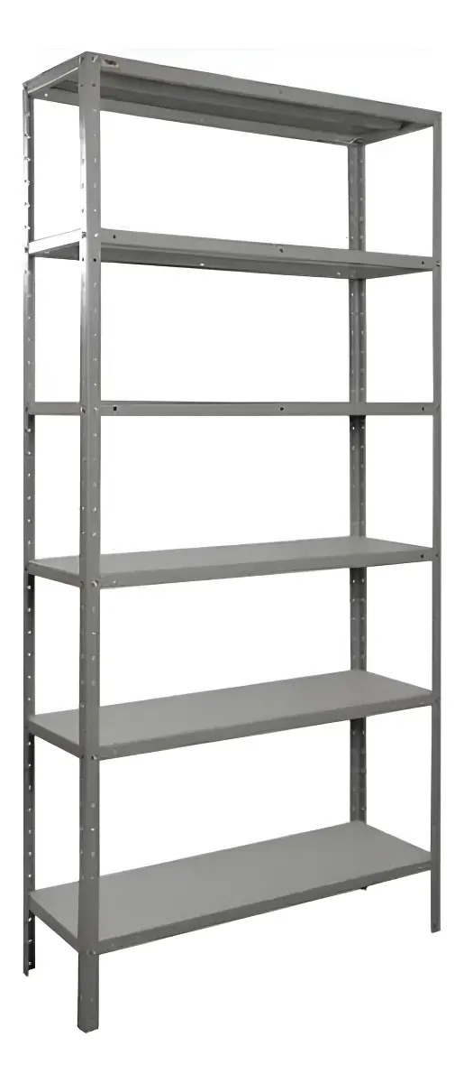 Estante Armário Prateleira de Aço 6 Bandejas Organizador Galvanizada Suporta 150kg 190cm x 90cm x 28cm