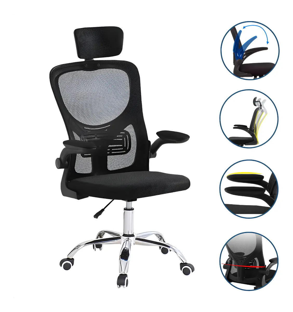 Cadeira De Escritório Até 150kg Executiva Presidente Office
