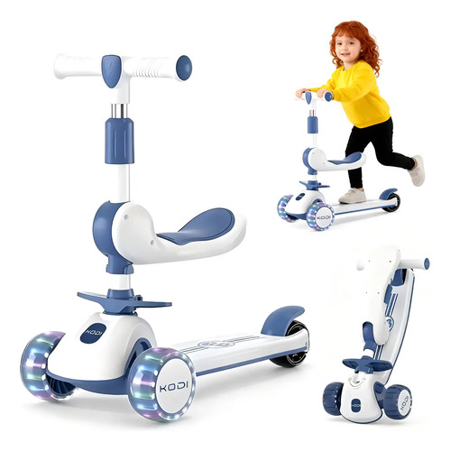 Patinete Infantil 3 Rodas Com Luz Led Menino Menina 40 Kg