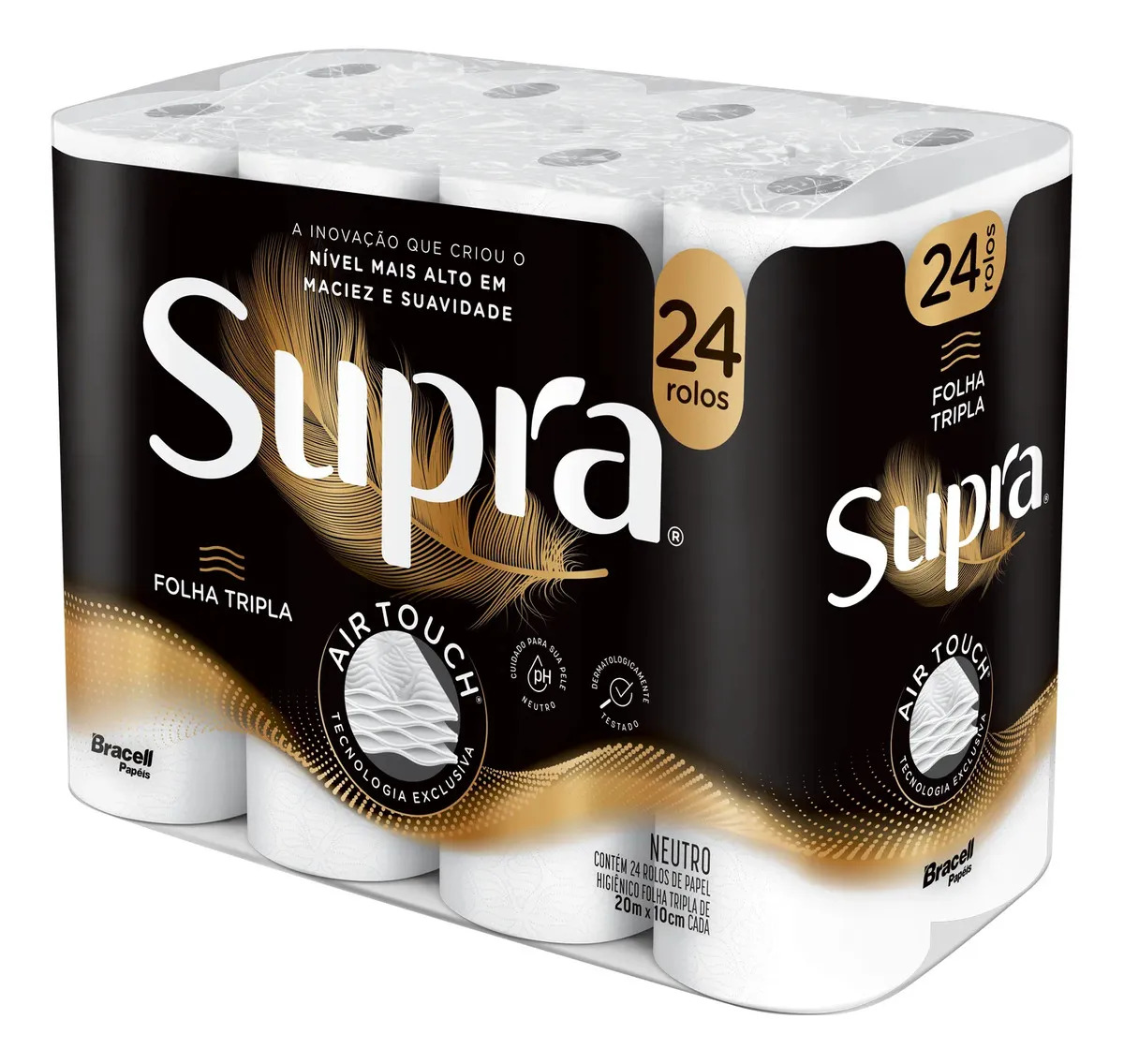 Papel Higiênico Supra Folha Tripla 24 Rolos