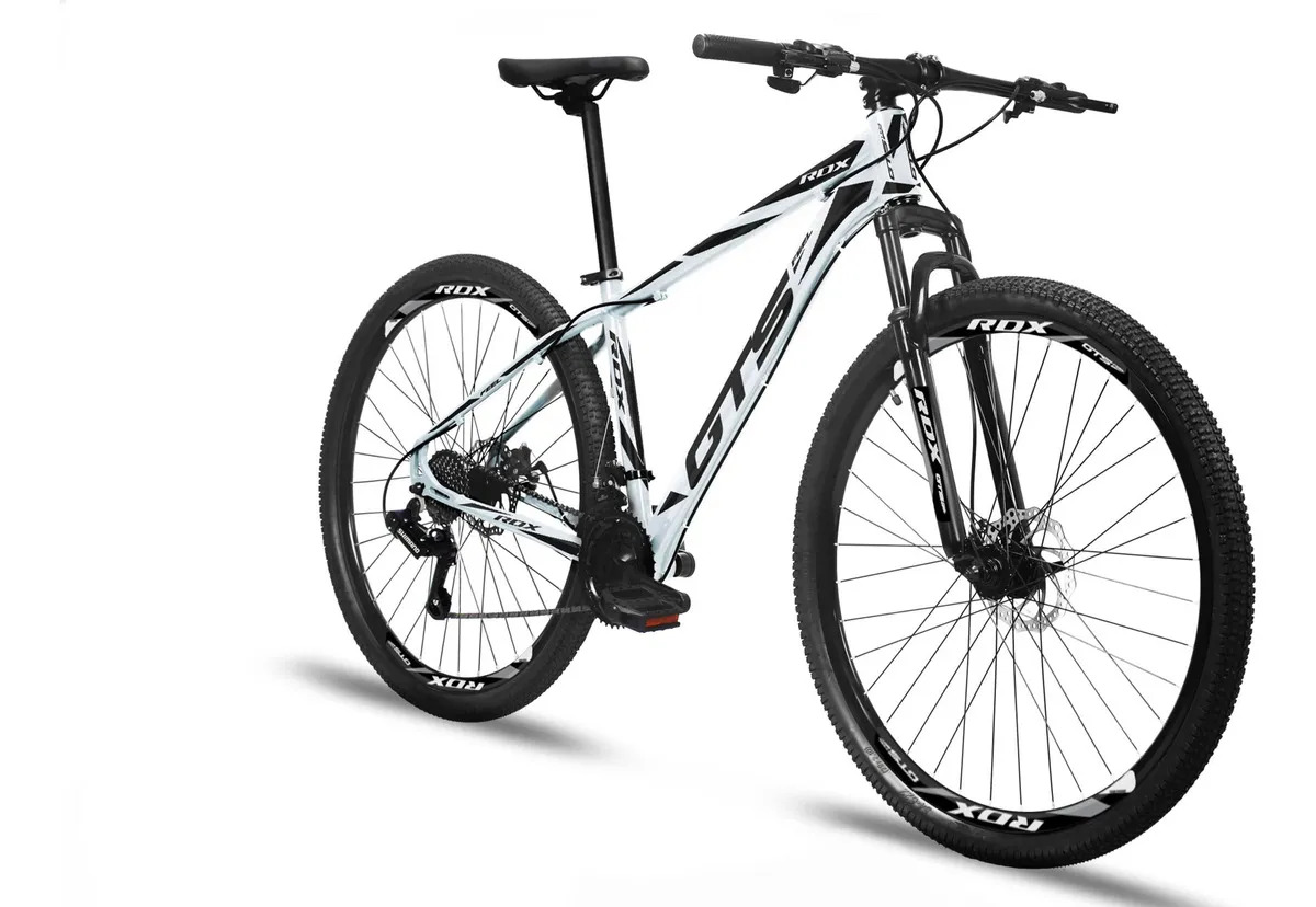 Bicicleta Aro 29 Gts Alumínio Rdx 24v Freio A Disco Cor Branco/preto Tamanho Do Quadro 19
