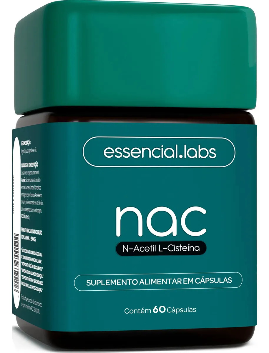 NAC 600mg - Fórmula Exclusiva com Máxima Concentração e Pureza - N