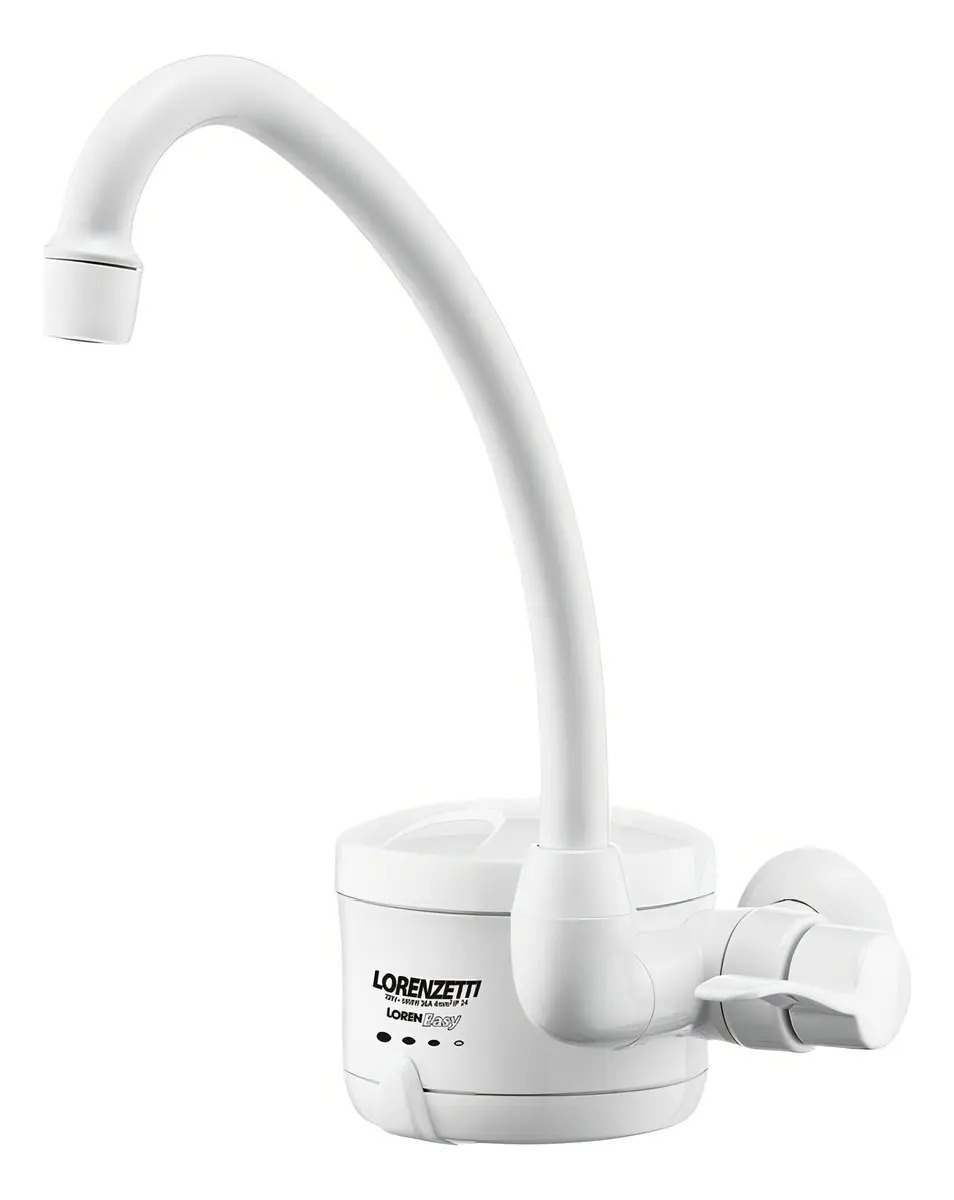 Torneira Elétrica De Parede - Loren Easy Lorenzetti Acabamento Branco Cor Branco 220v 5.5KW