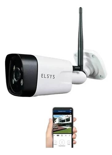 Câmera de segurança Elsys ESC-WB3F com resolução de 2MP visão noturna incluída branca