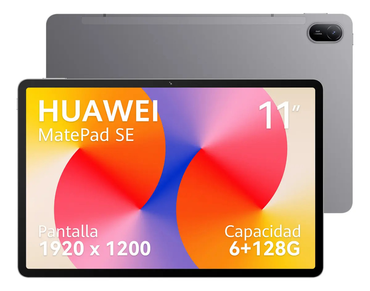 ablet HUAWEI MatePad SE 11 Wifi 6+128GB Tela HUAWEI FullView de 11" para Conforto Visual, Superbateria de 7700 mAh 225W Câmera Traseira 8 MP, Câmera Frontal 5 MP Cinza Nebula