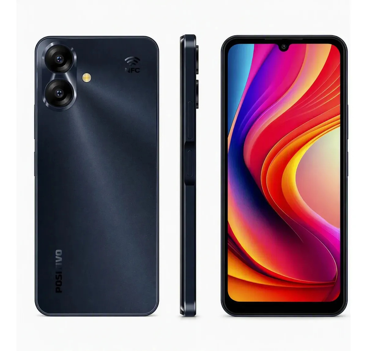 Celular Positivo S675 4GB RAM 128GB ROM Smartphone 4G Tela HD+ 6,75" Câmera 50MP NFC Bateria 5000mAh Desbloqueado Android