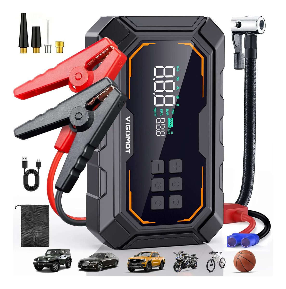 Auxiliar Partida Bateria Compressor Ar Automotivo Vigomot