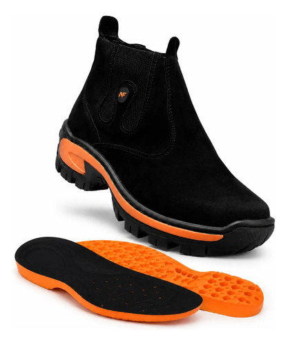 Bota Coturno Adventure Couro Kit Palmilha Reforçado Pvc 3080
