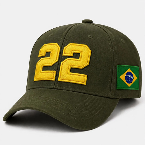 Bone Flavio Bolsonaro Presidente 22 Verde Militar