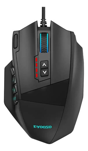 Mouse Gamer Mmo Com Fio 18 Botões Programáveis 24000 Dpi Rgb