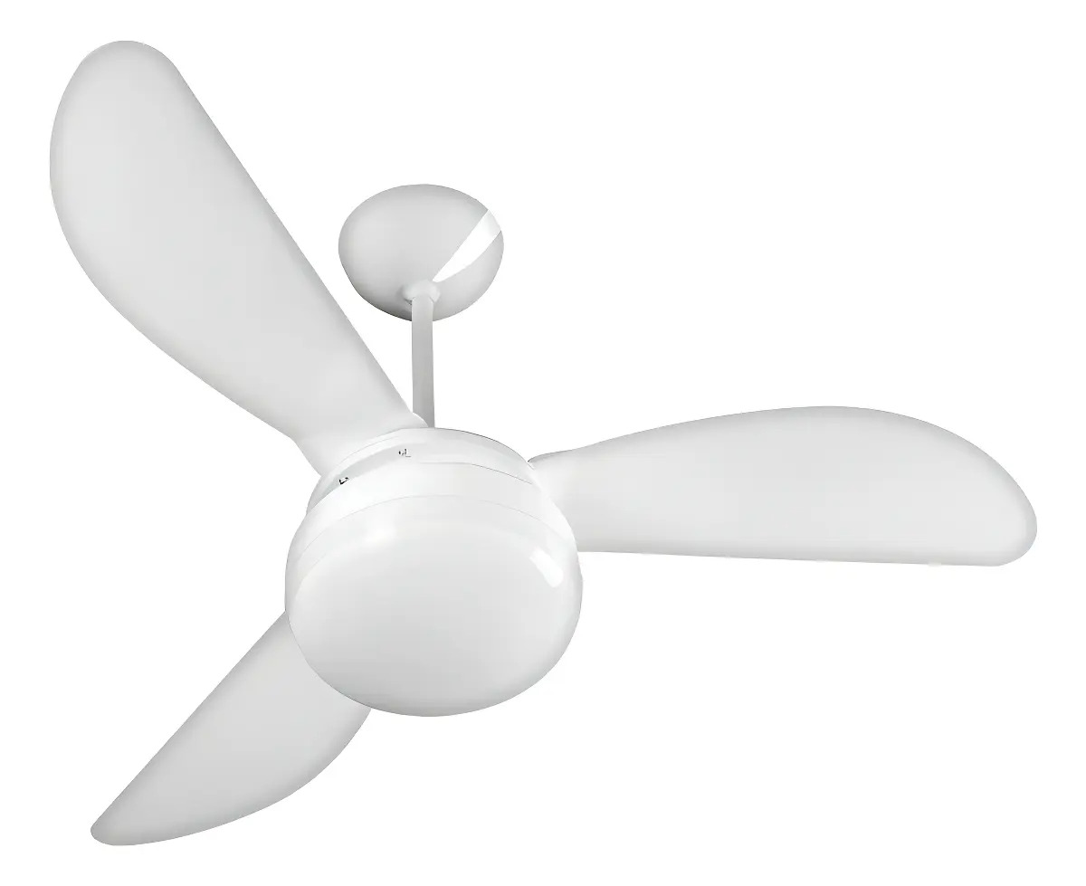 Ventilador De Teto Ventisol Fênix E-27 Branco 130w Com 3 Pás De Plástico